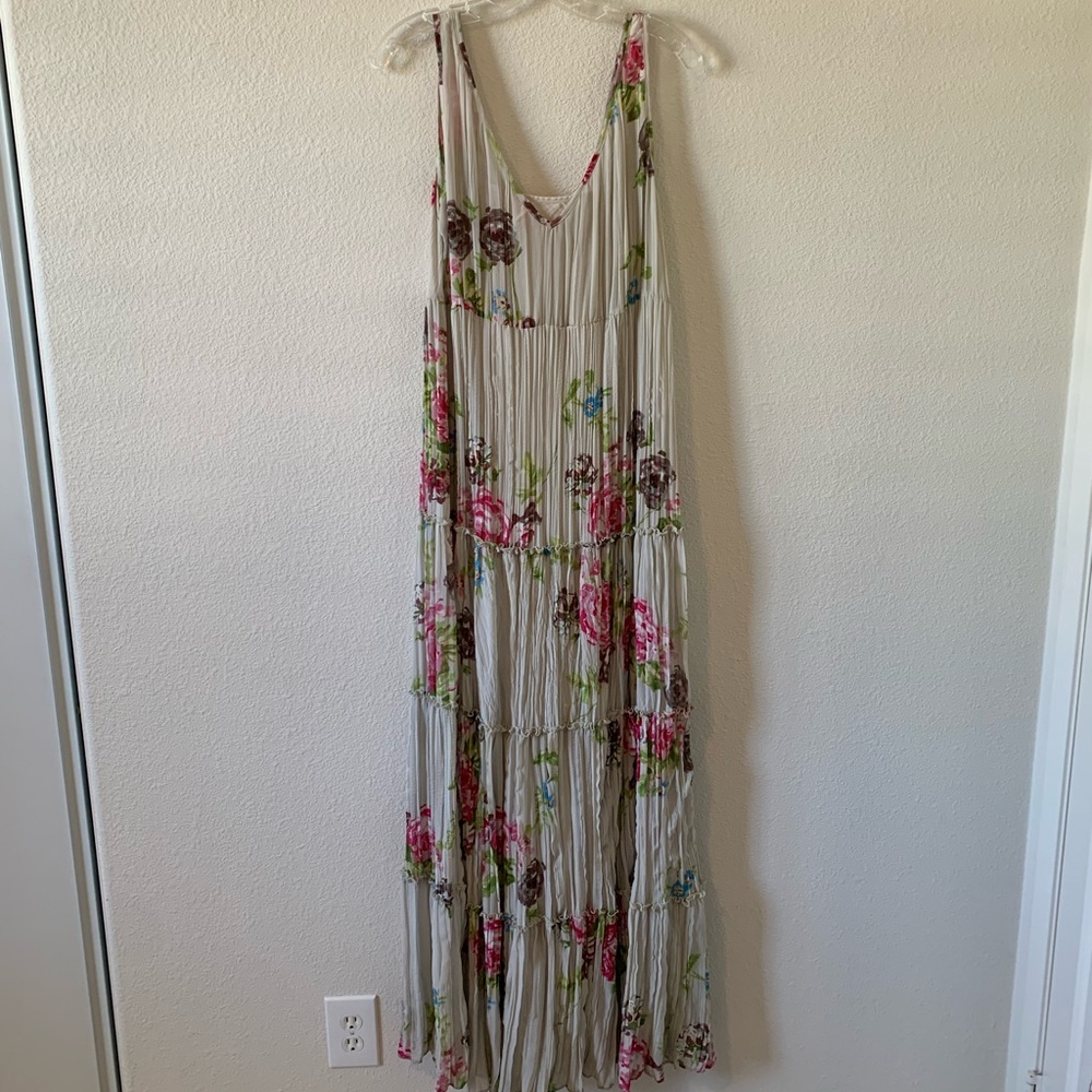 Free People Floral Ivory/Cream Maxi Dress